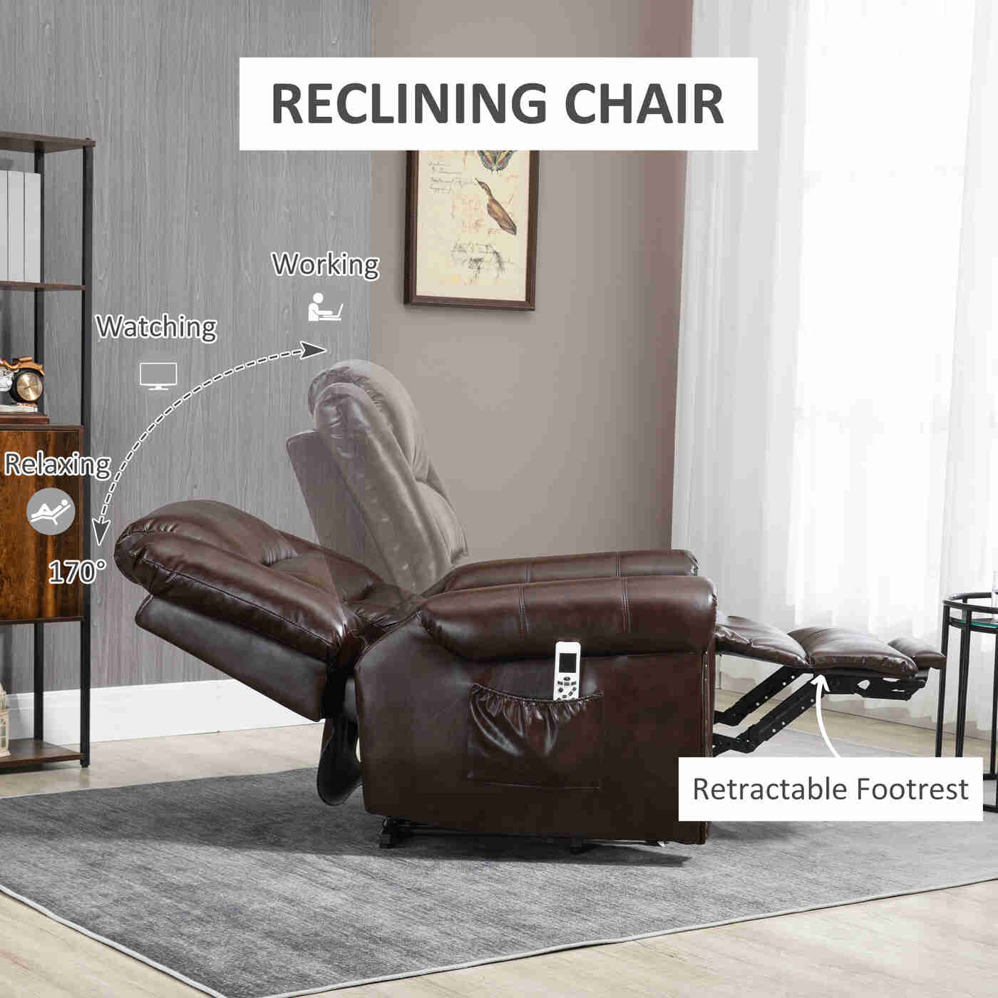 Leather Push Back Recliner