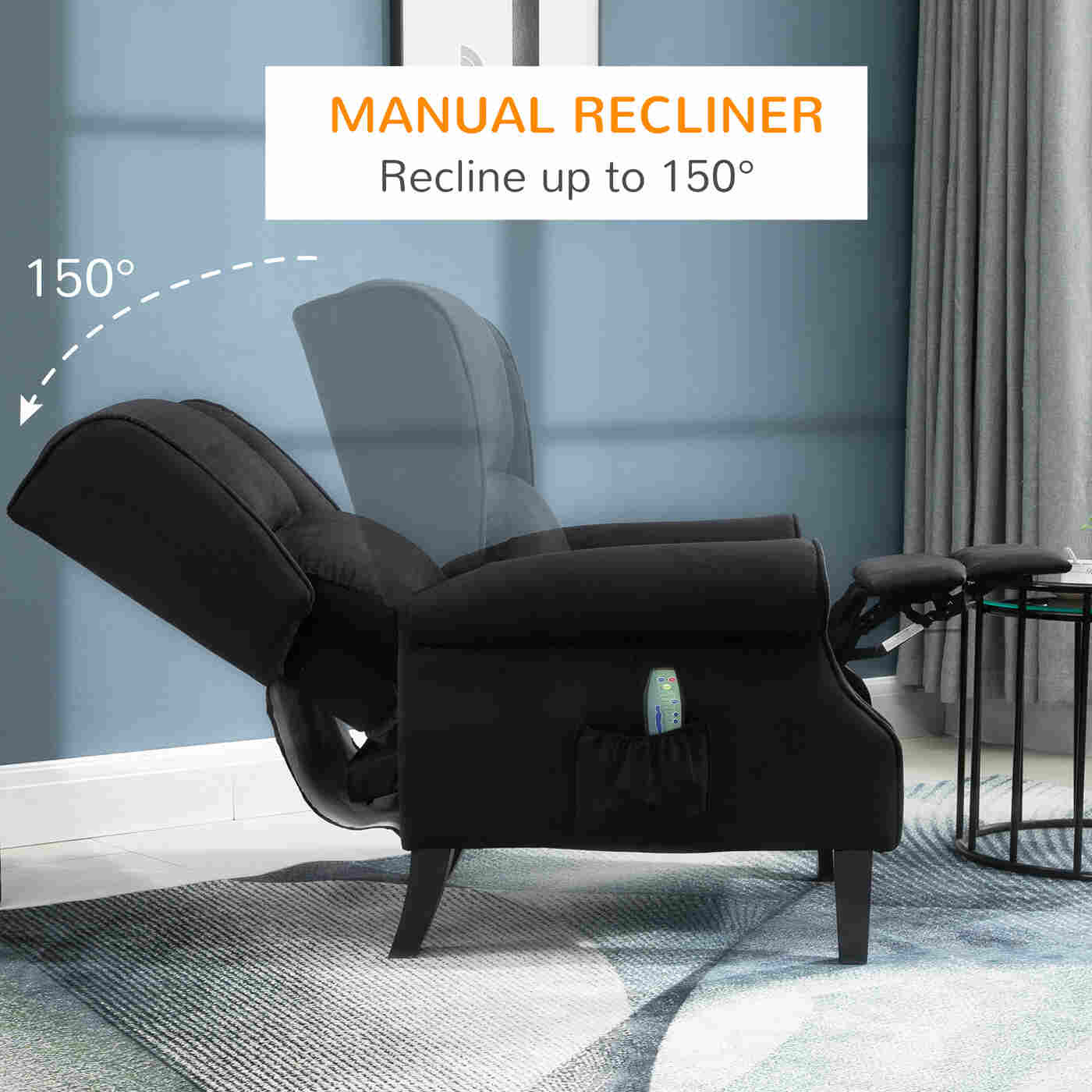 Fabric Push Back Recliner