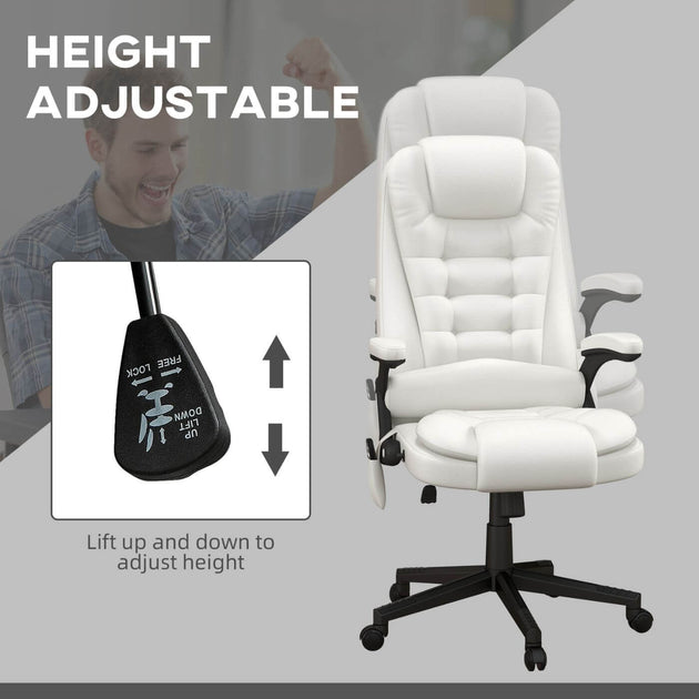 Heated Massage Office Chair Height Adjustable View