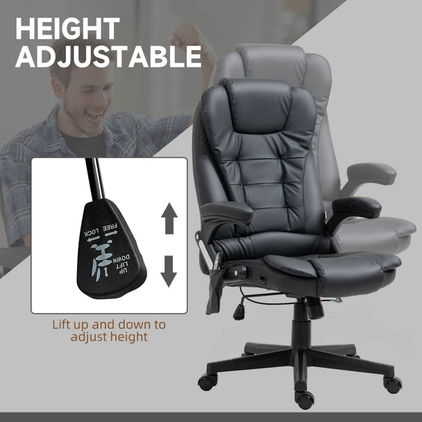 Heated Massage Office Chair Height Adjustable View