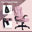 HOMCOM 6 Point Vibrating Massage Office Chair with Heat Tilt Function