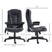 Vibrating Office Massage Chair with heat Dimension View