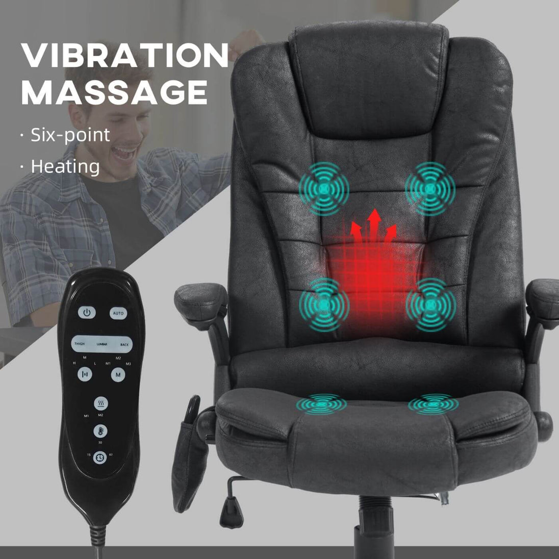 Vibrating Office Massage Chair with heat VibrationView