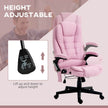 6 Point Vibrating Heated massage Office Chair Height Adjustable3 View