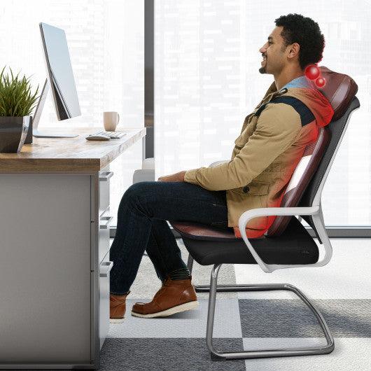 Back Massager Chair Pad with Adjustable Neck Pillow and 3 Speeds-Brown - JS10028US-BN - Health & Beauty > Massage & Relaxation > Back Massagers at zebramassagechairs.com