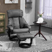 Swivel Massage Recliner with-Ottoman-front-view